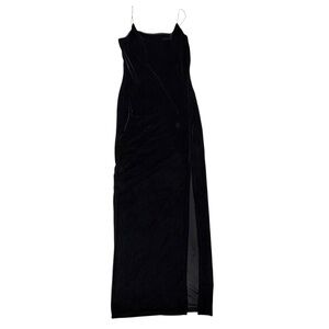 NWT Fashion Nova Black velvet Midi/Maxi Dress size Medium